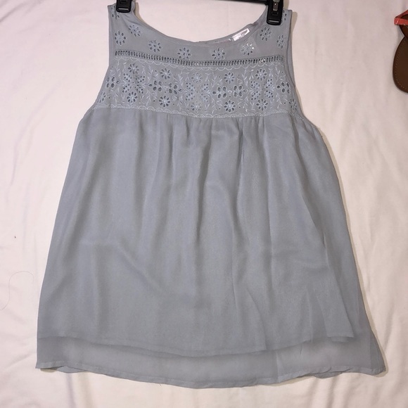 FORBIDDEN Los Angeles embroidered tank top Sz  L - Picture 3 of 6